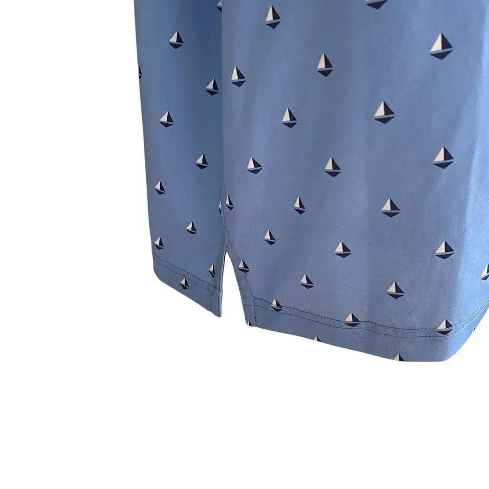 Polo Ralph Lauren Shirt Men's 2XL Blue Sailboat Performance Golf Stretch Polo